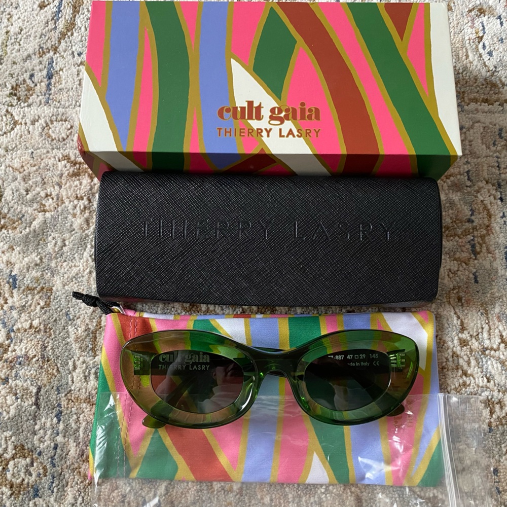 Thierry Lasry Cult Gaia Jazz Green Sunglasses New